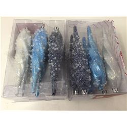 Shatter Resistant Icicle Ornaments (2 x 6)