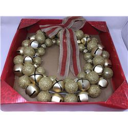 18in Jingle Bell Wreath with Bow