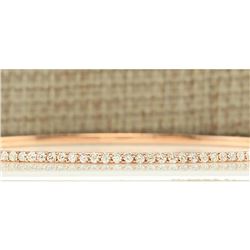 2.25 CTW Natural Diamond Bracelet In 18K Solid Rose Gold