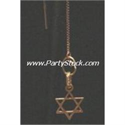 14K GOLD STAR DAVID THREADER EARRINGS DANGLE 1.5 KABBALAH