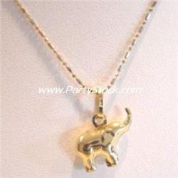 NEW 14K PUFFY GOLD ELEPHANT 3-D PENDANT JEWELRY Charm