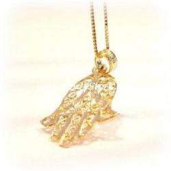 HAMSA 14K GOLD.9G IN 14 KARAT SOLID GOLD CHARM PENDANT