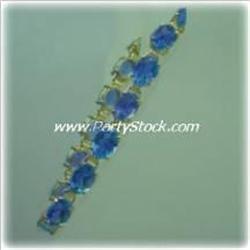 14K GOLD BLUE SAPPHIRE TENNIS BRACELET VIRGO BIRTHSTONE