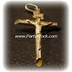 BIG 14K SOLID GOLD CRUCIFIX PENDANT JEWELRY 1.8G CHARM