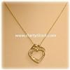 Image 2 : 14K WHITE GOLD & DIAMOND MOTHER CHILD PENDANT NECKLACE