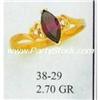 Image 1 : SOLID 14K Gold RED GARNET RING Size 7 January Capricorn