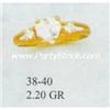 Image 1 : 14K GOLD HEART SIMULATED DIAMOND RING, APRIL BIRTHSTONE!