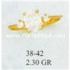 Image 1 : 14K GOLD MARQUIS CUT SIMULATED DIAMOND RING, FREE SIZING