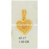 Image 1 : 14K Gold Pendant Charm Jewelry Dije Colgante Lacey Jewelry