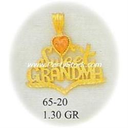 14K Gold Pendant Charm Special Grandma Mother's Day