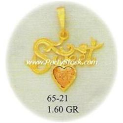 14K Gold Pendant Charm Jewelry Sweet Heart Sweetheart