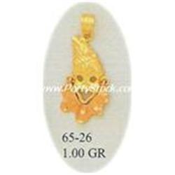 14K Gold Pendant Charm Jewelry Colgante CLOWN CARNIVAL
