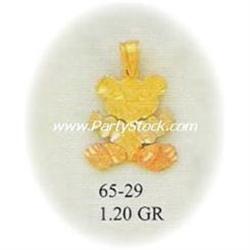 SOLID 14K Gold TEDDY BEAR CHARM PENDANT JEWELRY