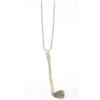 Image 1 : SOLID 14K GOLD GOLF CLUB NECKLACE 18" JEWELRY GOLFING