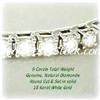 Image 3 : $11,600 18K WHITE GOLD 9 CTW DIAMOND TENNIS BRACELET 8" INCHES