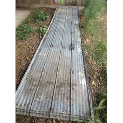 21) Sheet Metal 12' Long, 16 Gal Sheets, 5 Colored Tin