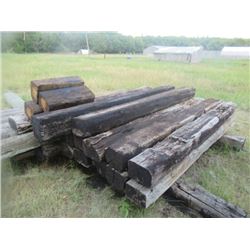 33 Items-14) Railway Ties 8) Treated Posts 4) Blocks) 7) 6' Treated Fence Posts