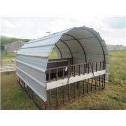 Metal Covered Creep Feeder 6.5' H 8'W 10" D On Steel Skid