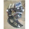 Image 1 : 2 Sets Welding Cable, Welding Mask, 2) Angle Grinders, Discs, Wire Brushes, & CO2 Regulator