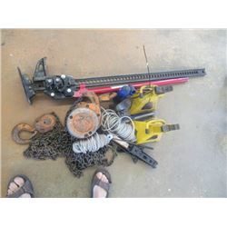 Jack All , 2 Ton Chain Hoist, Stabilizer Jacks, & Hyd Jacks