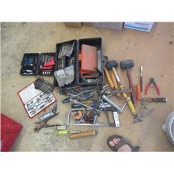 Screw Drivers, Punches, Tool Box, Tap & Die Set, FIles, Hammers, Allan Keys, & Hack Saw Plus More!