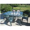 Image 2 : Patio Table w Umbrella & 5 Chairs