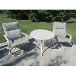 Bistro Set - Table w 2 Swivel Chairs