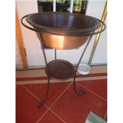 Copper Drink Cooler w Wrough Iron