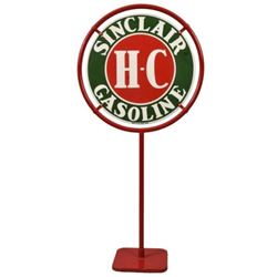 H-C Sinclair Gasoline Porcelain Lollipop Sign