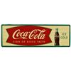 Image 1 : Coca-Cola Sign Of Good Taste Bottle Tin Sign 1958