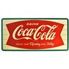Image 1 : Coca-Cola Fishtail Refreshing 6 Ft Tin Sign