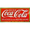 Image 1 : Coca-Cola 8 Ft Porcelain Sign