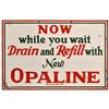 Image 1 : Sinclair Opaline "Drain & Refill" Porcelain Sign
