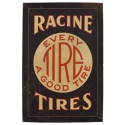 Racine Tires Litho Tin Sign