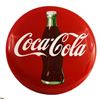 Image 1 : Coca-Cola Bottle 36" Red Button Sign