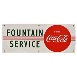 Coca-Cola Fountain Service Porcelain Sign