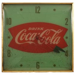 Coca-Cola Fishtail Light-Up Clock