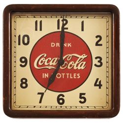 Coca-Cola In Bottles Square Clock