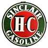 Image 2 : H-C Sinclair Gasoline 6 Ft Round Porcelain Sign