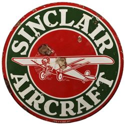 Sinclair Aircraft 4 Ft Double Sided Porcelain Sign