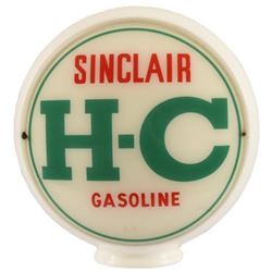 Sinclair H-C Gasoline Milk Glass Gas Pump Globe