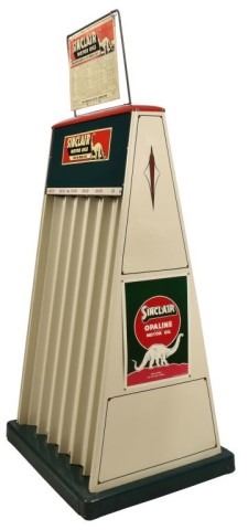 Sinclair Motor Oil Display Rack W/ 84 Oil Cans