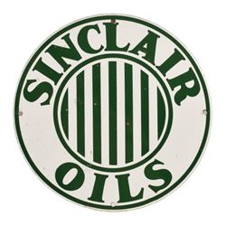 Sinclair Oils Round Porcelain Sign