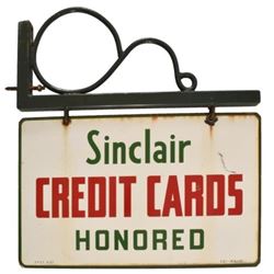 Sinclair Credit Card Double Sided Hanging Sign