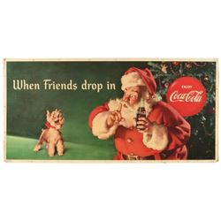 Coca-Cola Santa Claus Cardboard Advertising Sign