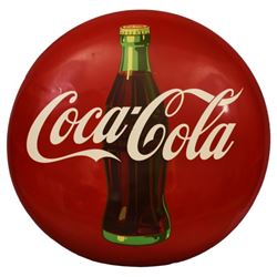 Coca-Cola Bottle 48" Red Button Sign