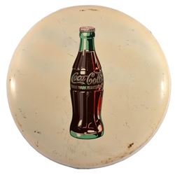 Coca-Cola Bottle 36" White Button Sign