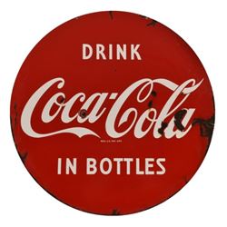 Coca-Cola In Bottles Round Porcelain Sign