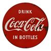 Image 1 : Coca-Cola In Bottles Round Porcelain Sign