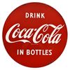 Image 2 : Coca-Cola 30" Round Double Sided Porcelain Sign